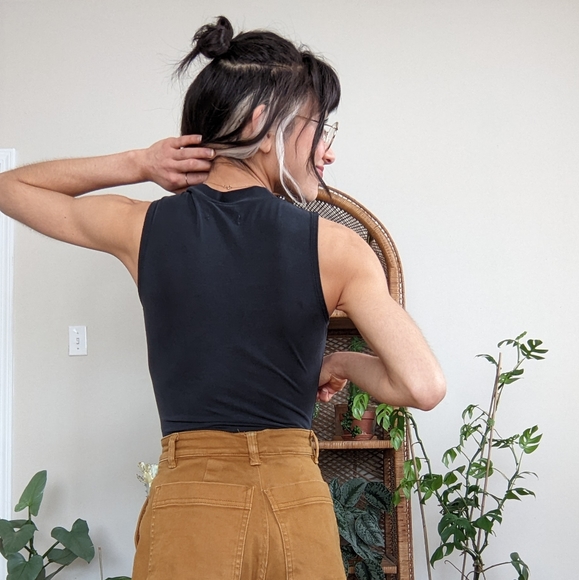 Madewell Mockneck Tank Bodysuit - Picture 2 of 6